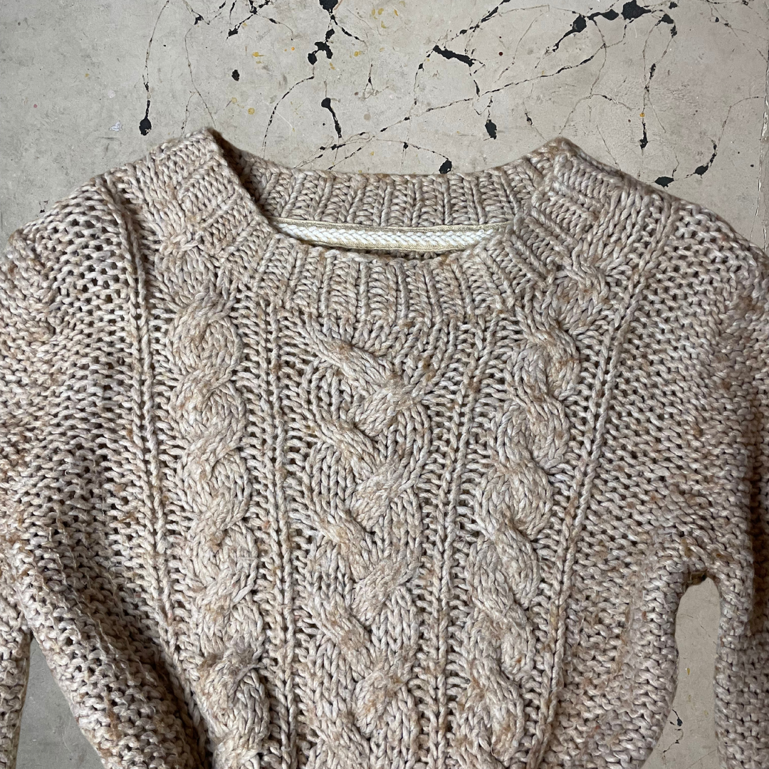 Light Brown Fat Face Fishermans Knit Jumper