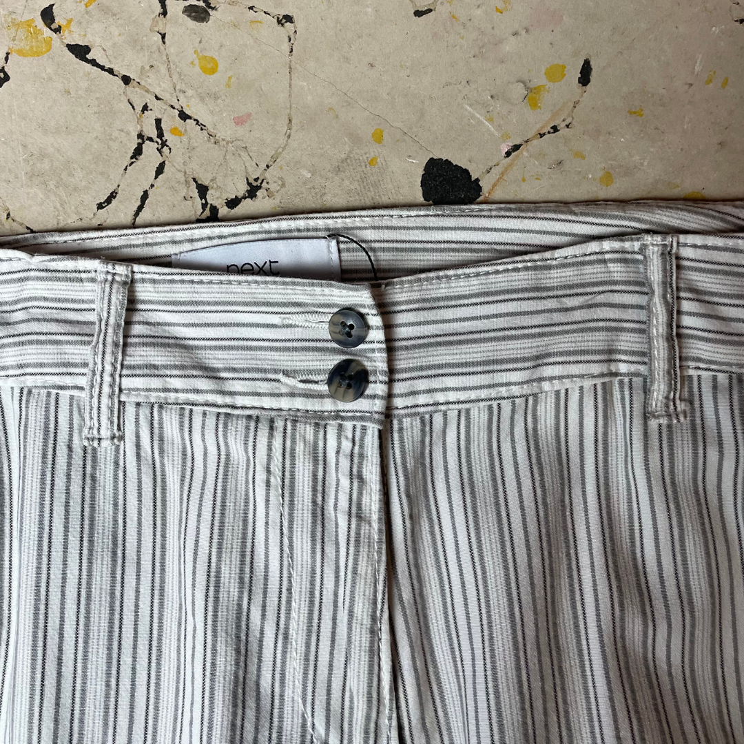 Vintage y2k Low Rise White Pinstripe Trousers