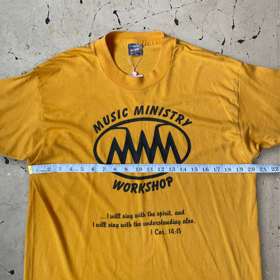 Vintage 1980s Music Ministry Single Stitch T-shirt