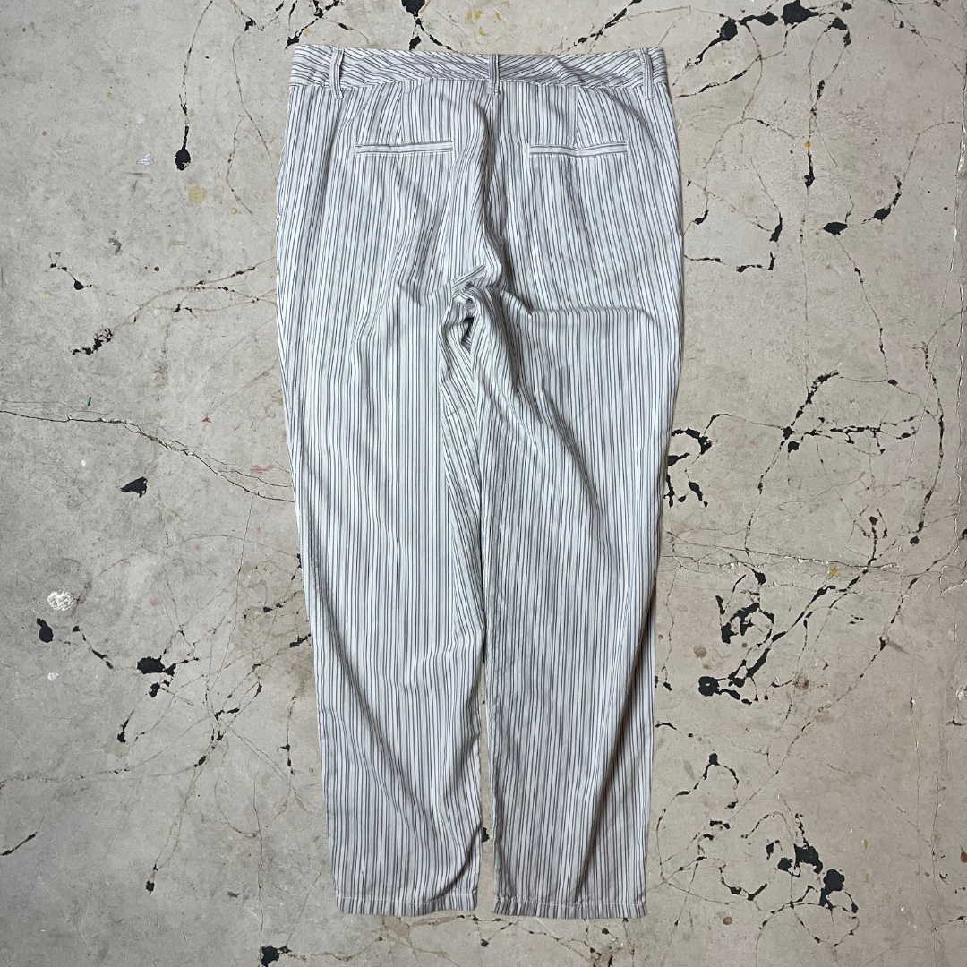 Vintage y2k Low Rise White Pinstripe Trousers