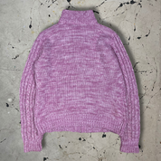 Vintage Pink Zip Up Knit Jumper