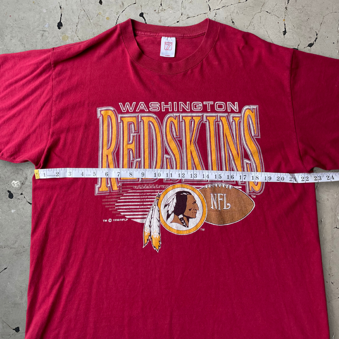 Vintage Logo 7 Washington Redskins Single Stitch T-Shirt