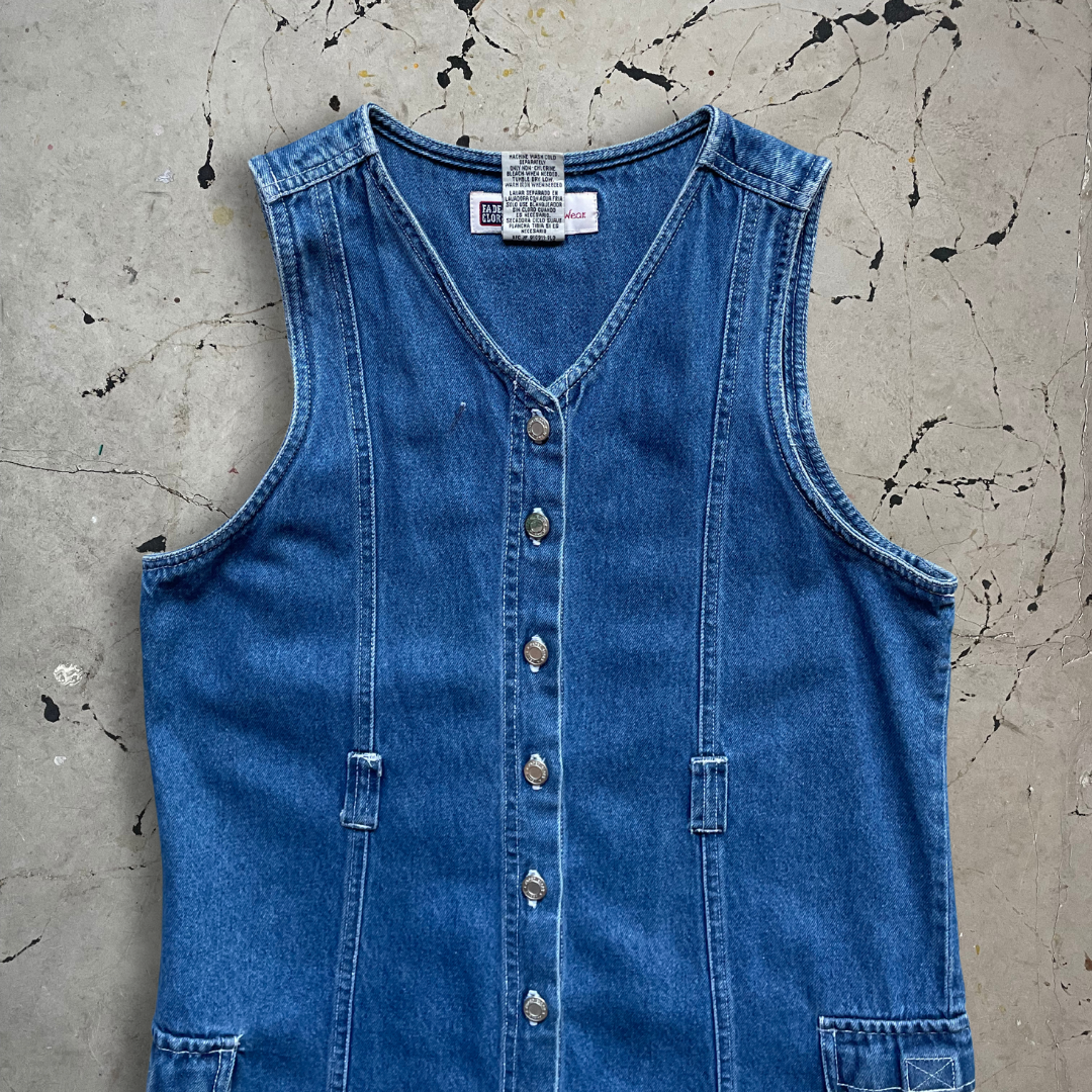 Vintage Denim Waistcoat