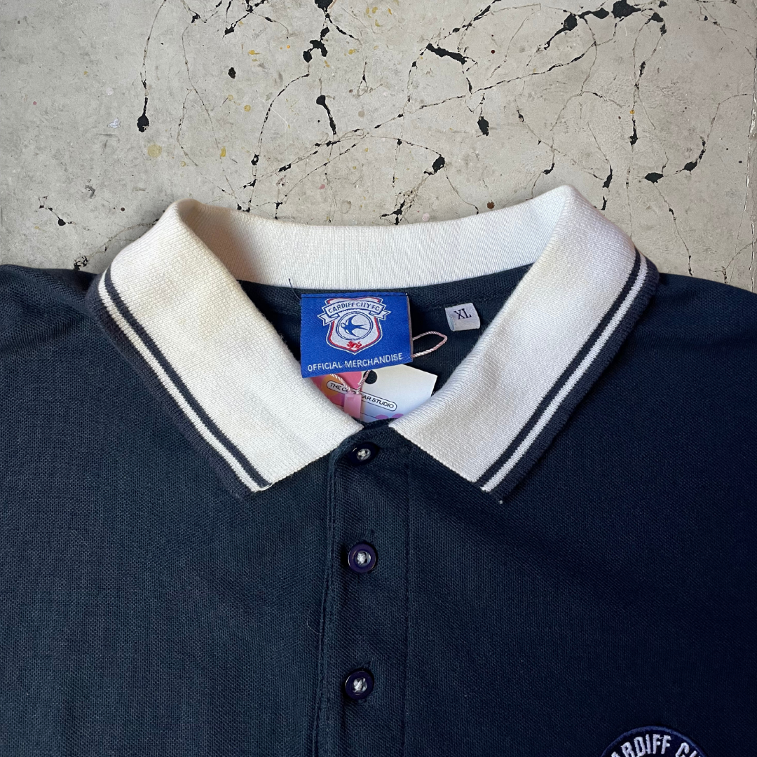 Cardiff City Retro Polo Shirt