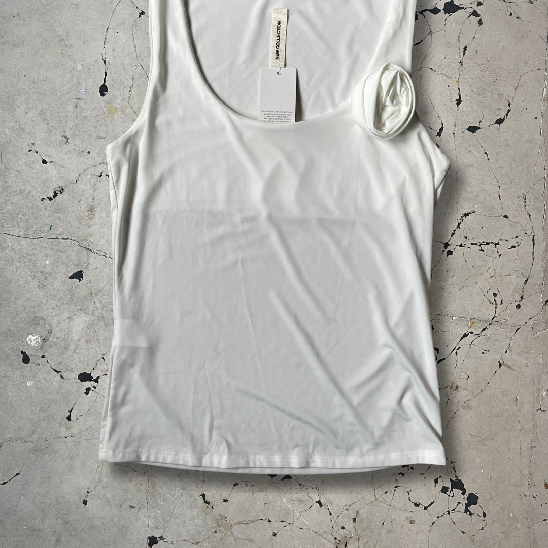 Made in Italy Ivory White Cami