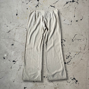 Vintage y2k Beige Low Rise Linen Blend Bootleg Trousers