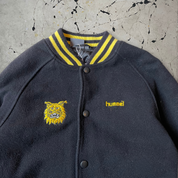 Vintage Black and Yellow Hummel Wool Varsity Letterman Baseball Jacket