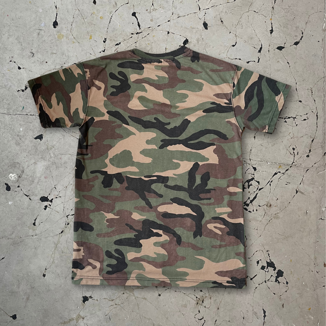 Vintage 00s Camo Print Single Stitch T-shirt