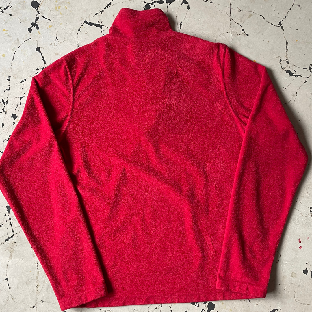 Vintage 90s Nike Red 3/4 Zip Fleece