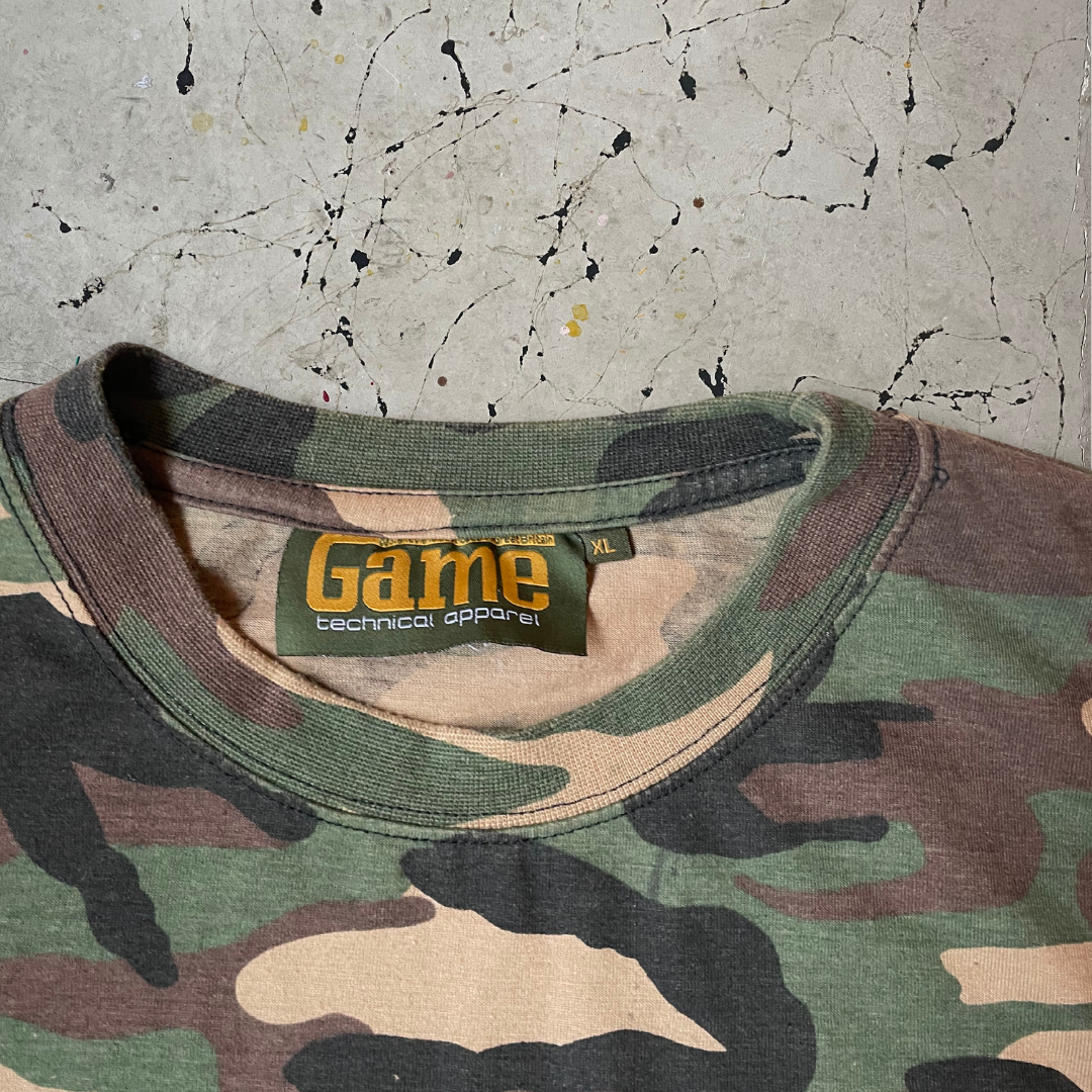 Vintage 00s Camo Print Single Stitch T-shirt