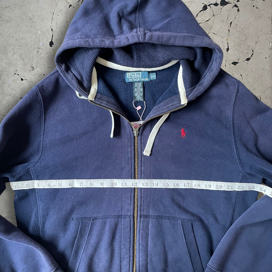 Ralph Lauren Full Zip Navy Hooded Jacket