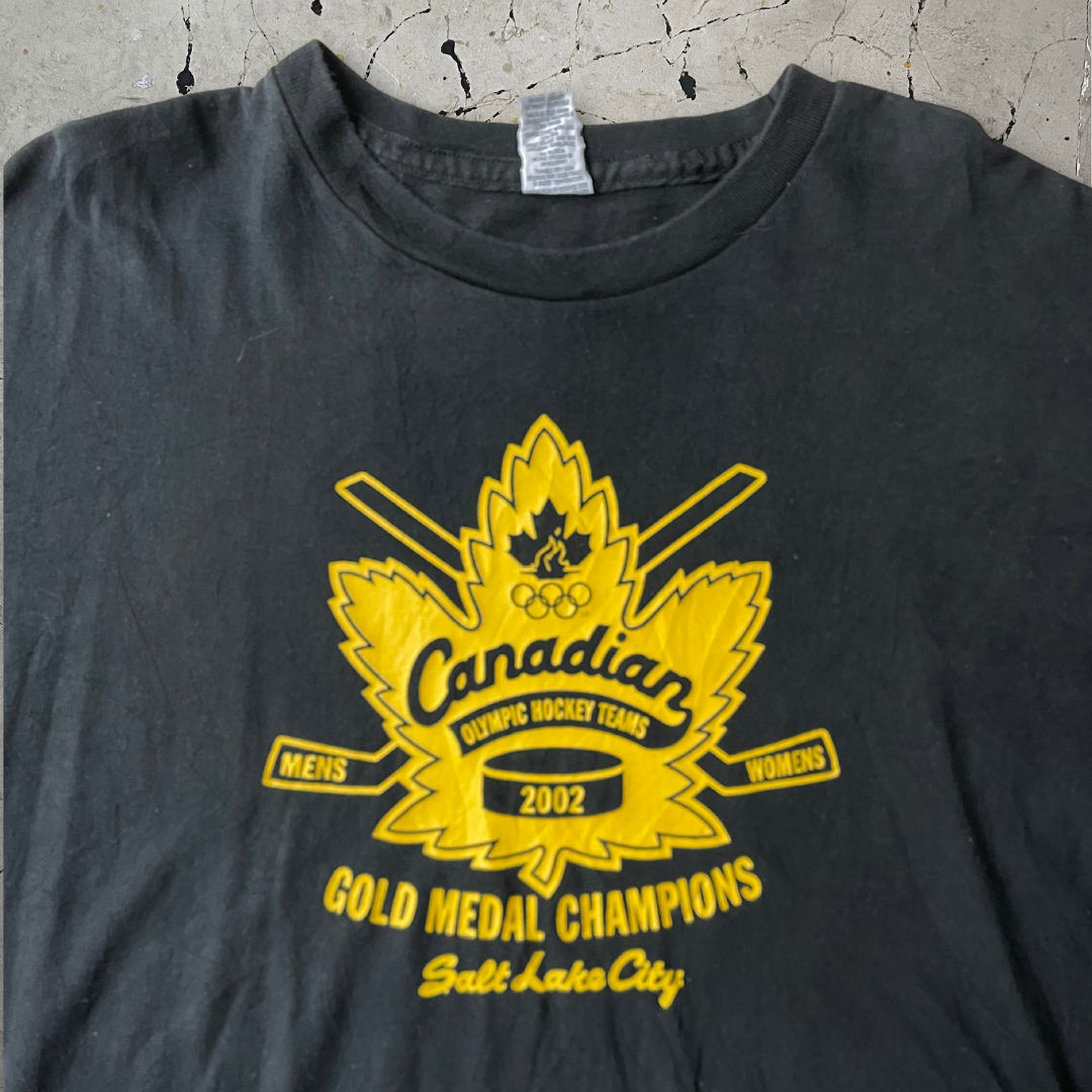 Vintage Roots 2002 Canada Gold Team Vintage Single Stitch T-shirt