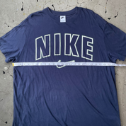 Vintage 90s Nike Spell out Single Stitch T-shirt in Navy