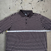 Nike Golf Stripped Polo Shirt in Brown