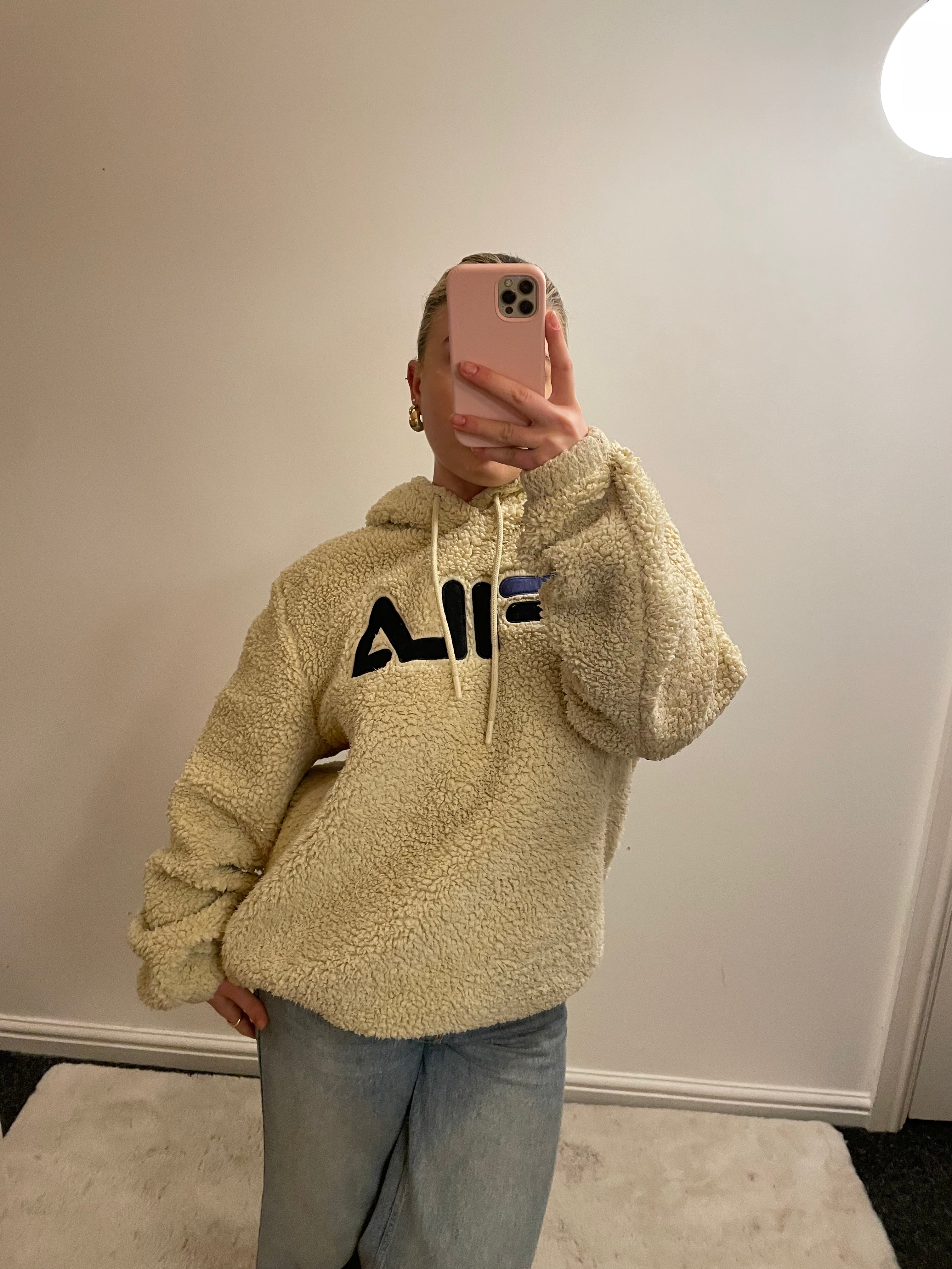 Fila Teddybear Hoody in Beige