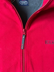 Vintage Chaps Red Full Zip Fleece