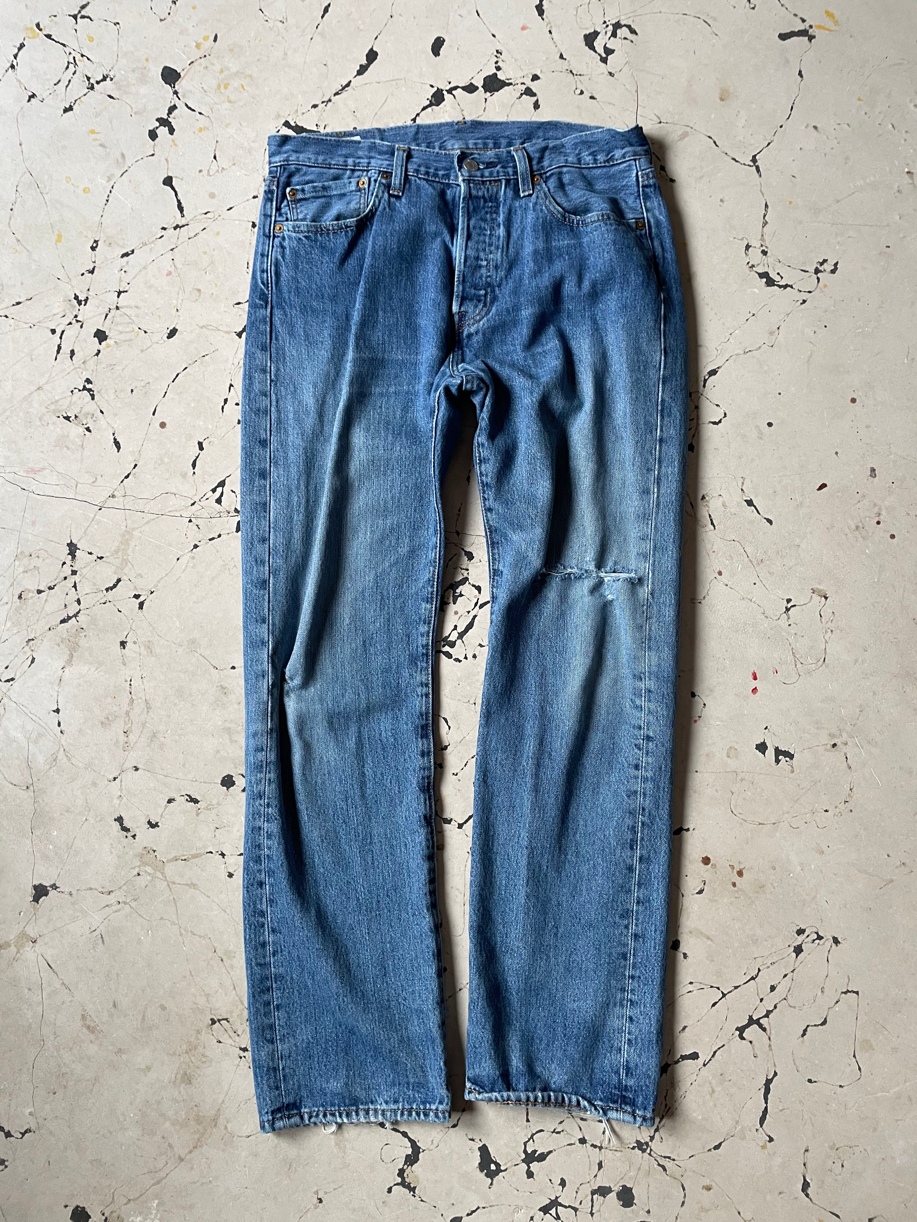 Levi's 501 Ripped Denim Jeans