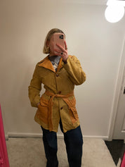 Vintage 70s Mustard Yellow Leather Jacket