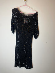 Vintage Wallis Sequinned Mesh Dress