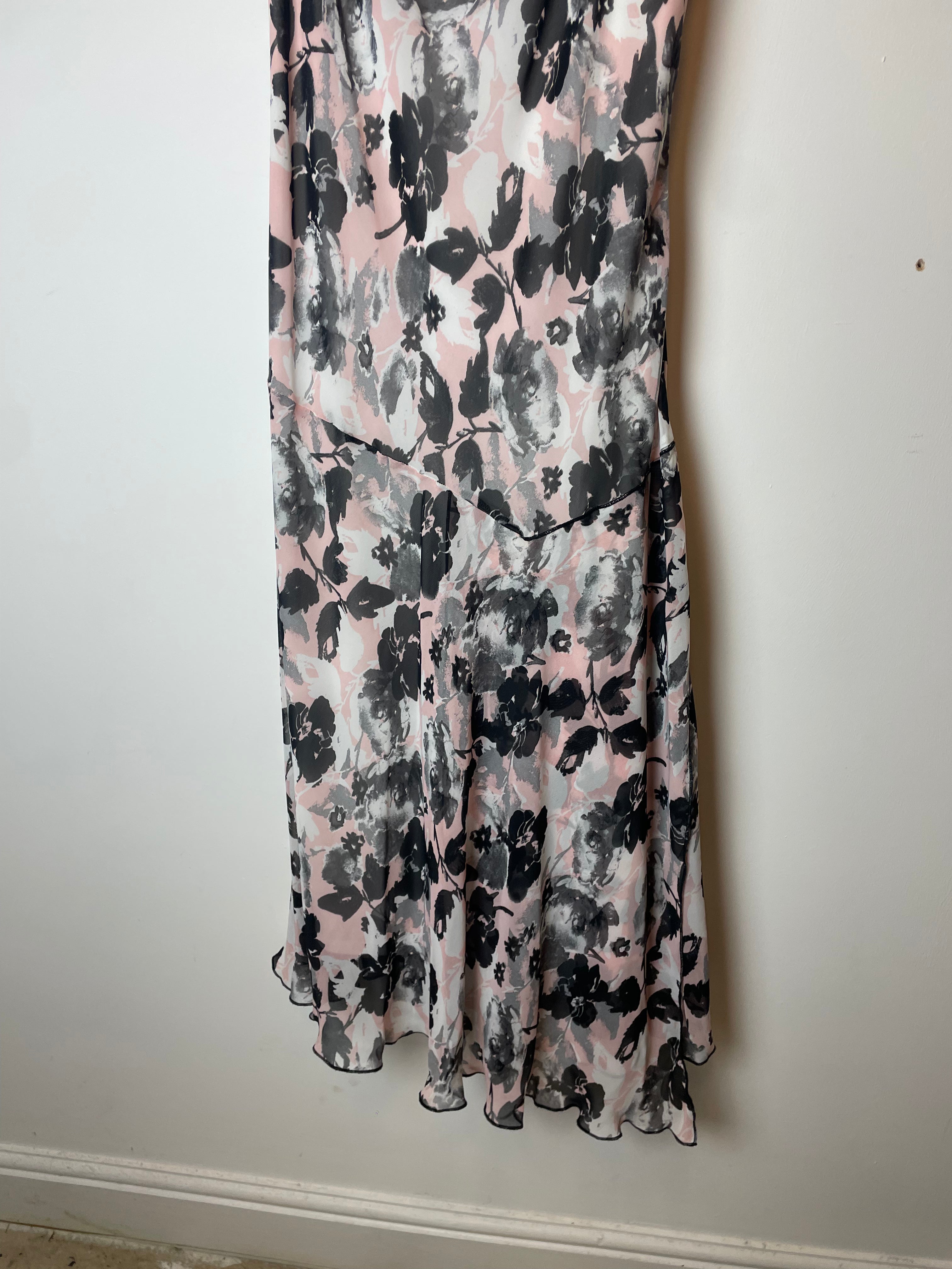 Vintage Floral Floaty Midi Dress