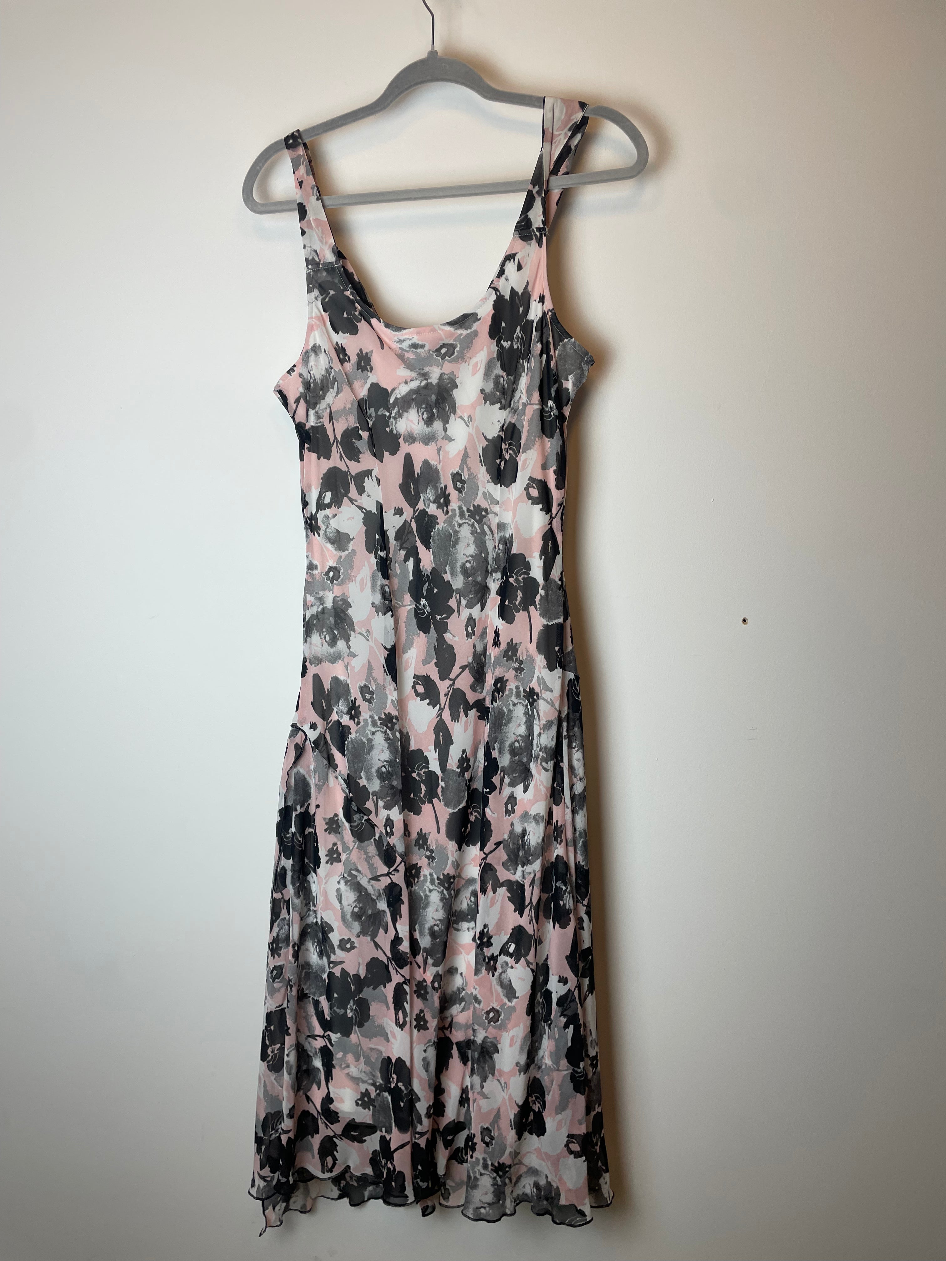 Vintage Floral Floaty Midi Dress