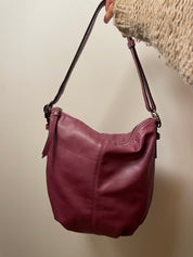 Vintage Coach Authentic Hobo Shoulder Bag in Burgundy Purple