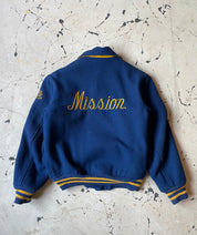 Vintage Navy Blue Mission Class of 1985 Varsity Jacket