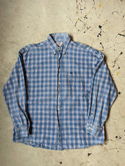 Vintage Lee Blue Tartan Shirt - Size large