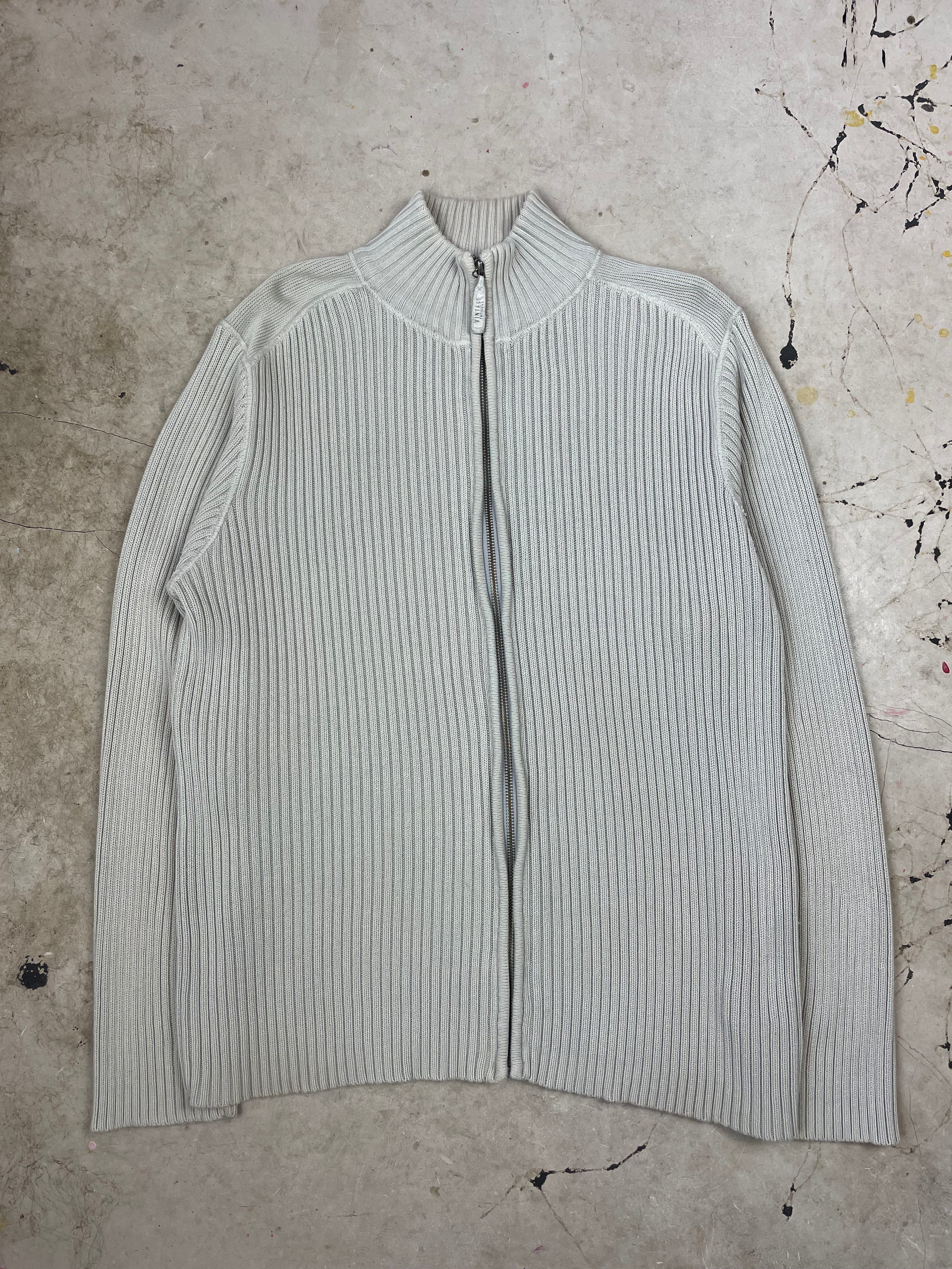 Vintage 90s Next Knit Ribbed Zip Jumper