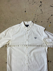 White Fred Perry Short Sleeve Shirt