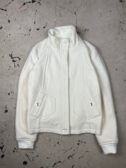 Vintage 00s Cream Wool Blend Zip up Jacket