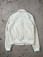 Vintage 00s Cream Wool Blend Zip up Jacket