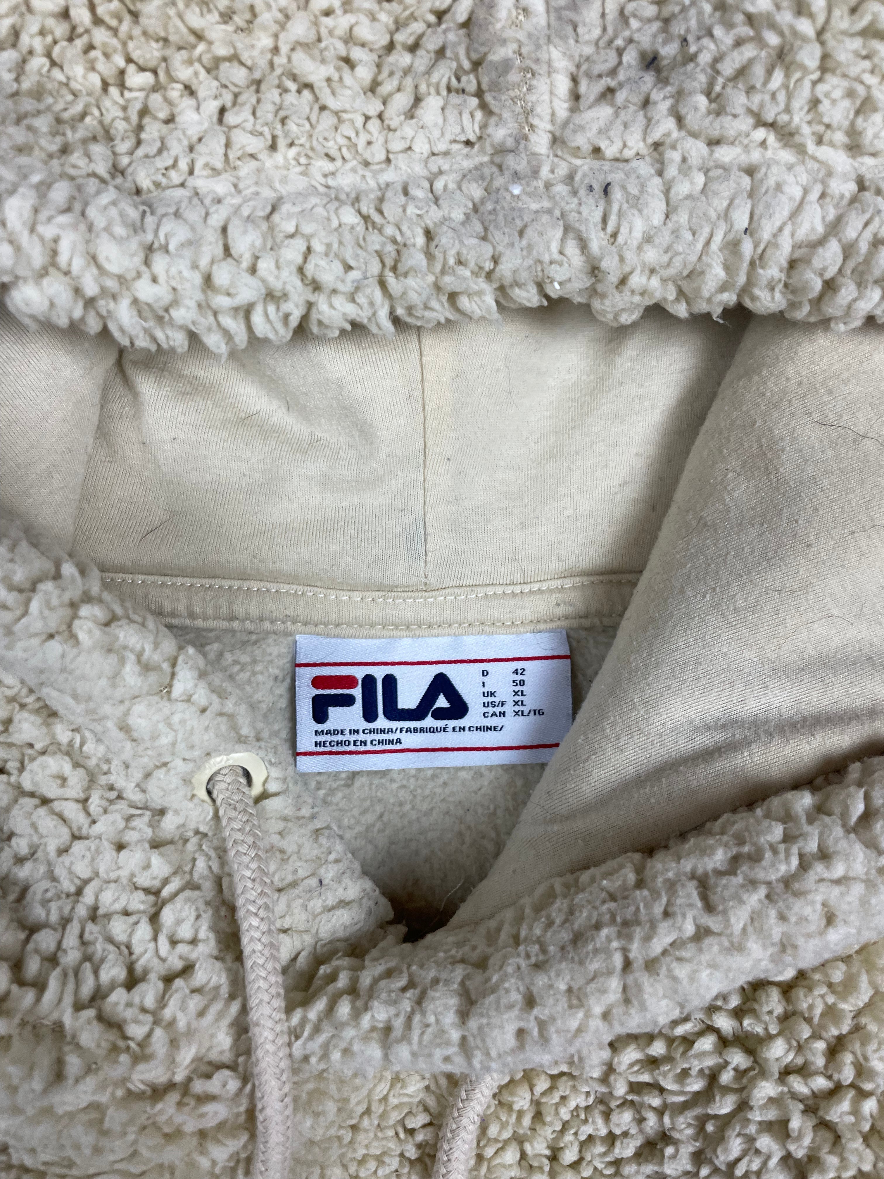 Fila Teddybear Hoody in Beige