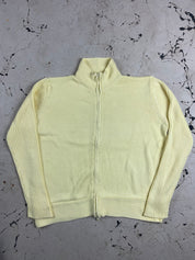 Vintage Y2K Yellow Zip Up Knit Jacket